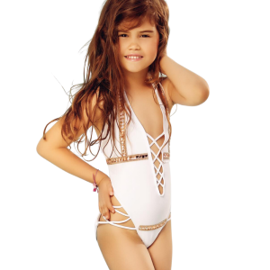 Costum de baie - Kids DIVA white